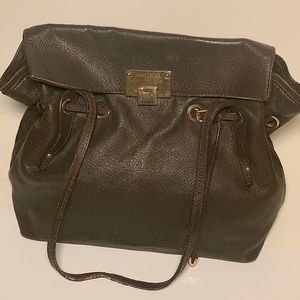 Jimmy Choo Brown Leather Tote Bag with character
